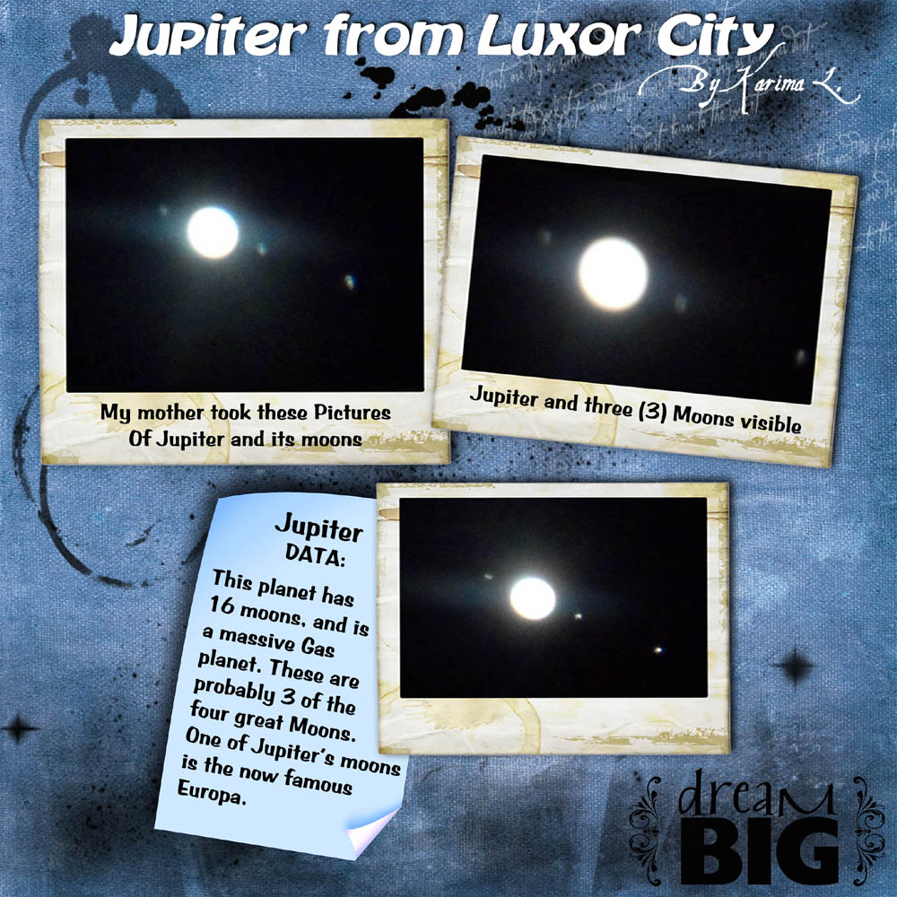 My Mother took these pictures of Jupiter